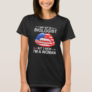 Camiseta Posso não ser biólogo, mas sei que sou mulher Li
