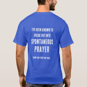 Camiseta Posso Orar Por Você Oração Espontânea Rosa Roxo
