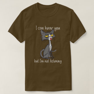 Camiseta Posso Ouvir Você Mas Não Estou Ouvindo Gato Engraç