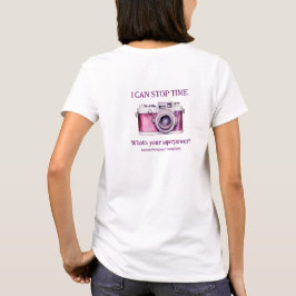 Camiseta Posso Parar O Tempo Pink Fotografia Personalizada