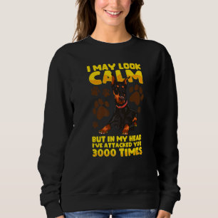 Camiseta Posso Parecer Calmo Mas Na Minha Cabeça Doberman P