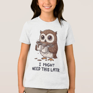Camiseta Posso Precisar de Café Mais Tarde - Humor Divertid
