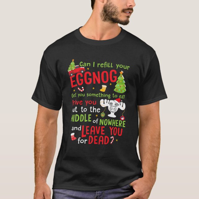 Camiseta Posso Reabastecer Sua Vaca De Natal Engraçada? (Frente)