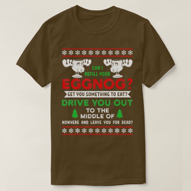 Camiseta Posso Recarregar As Suas Férias De Natal Da Famíli (Frente do Design)
