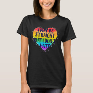Camiseta Posso ser Hetero, mas não odeio LGBT Gay Lesbia