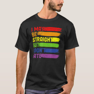 Camiseta Posso ser Hetero, mas não odeio Lgbtq Rainbow F