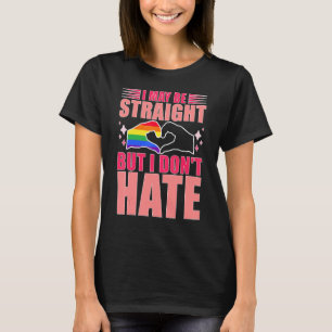 Camiseta Posso ser Hetero, mas não odeio o Orgulho de Apoio