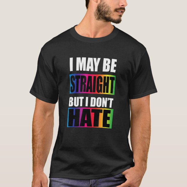 Camiseta Posso ser Hetero, mas não odeio orgulho (Frente)