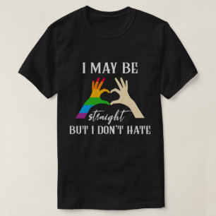 Camiseta Posso ser Hetero, mas não odeio Orgulho gay mês