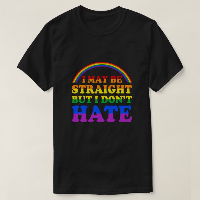 Camiseta Posso Ser Hetero Mas Não Odeio Orgulho LGBT (Frente do Design)