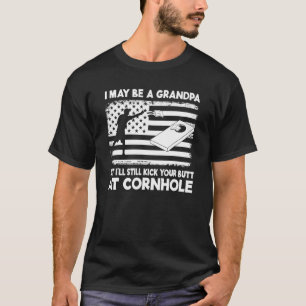 Camiseta Posso Ser Um Avô, Mas Ainda Vou Chutar Seu Bumbum 