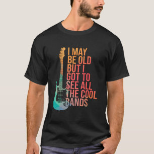 Camiseta Posso Ser Velho, Mas Eu Vi Todas As Bandas Violão