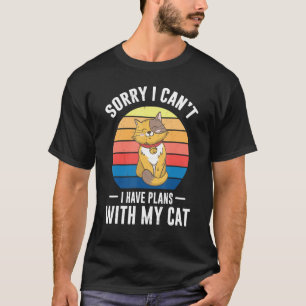 Camiseta Posso Ter Planos Com Meu Gato Mãe Gatinhos Piada