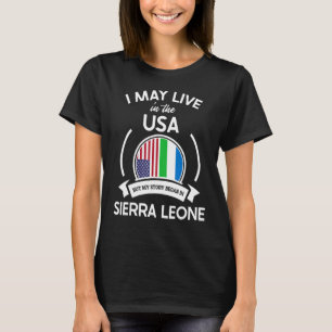Camiseta Posso Viver Nos EUA Mas Minha História Começou Na