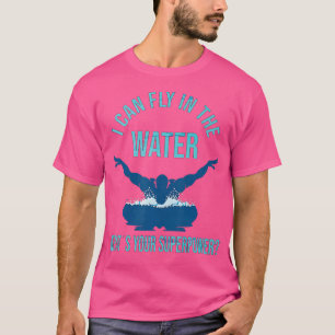 Camiseta Posso Voar Qual É Seu Nadador Superpoderoso Cômico
