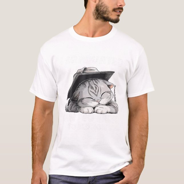 Camiseta Posso Voltar Para A Cama Agora De Graduação (Frente)