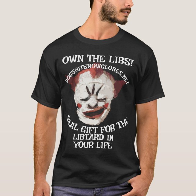 CAMISETA POSSUAM O LIBS DOGSHITSNOWGLOBES DOT NET (Frente)