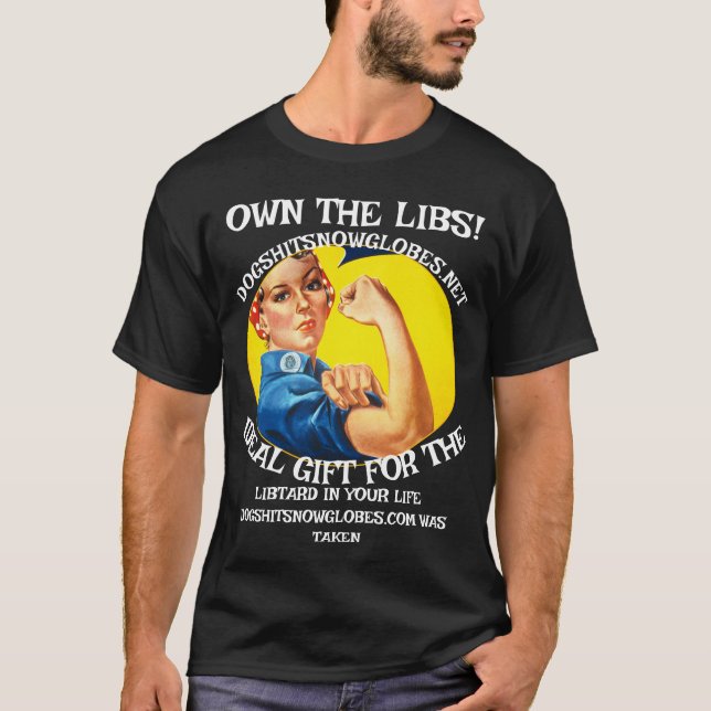 CAMISETA POSSUAM O LIBS DOGSHITSNOWGLOBES DOT NET (Frente)