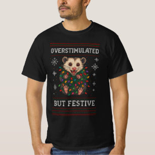 Camiseta Possui Estimulado Mas Festivo Meme de Natal de Gam