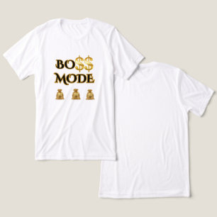 CAMISETA POSSUÍ-LO, MODO CHEFE BRANCO PRETO OURO MASCULINO 