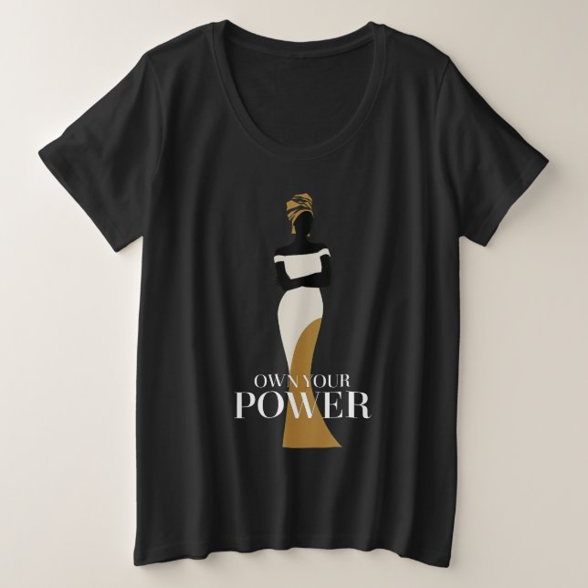 Camiseta Possuir seu poder: um retrato da confiança e da gr (Frente do Design)