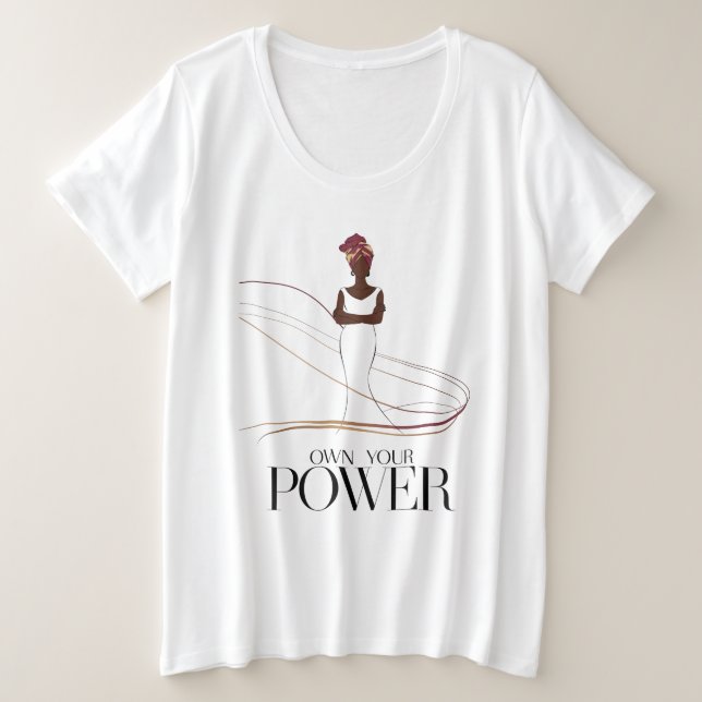 Camiseta Possuir seu poder: um retrato da confiança e da gr (Frente do Design)