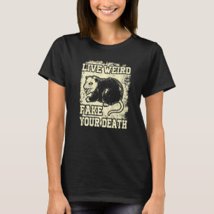 Camiseta Possum Gambá Engraçado Viva Estranho Fing