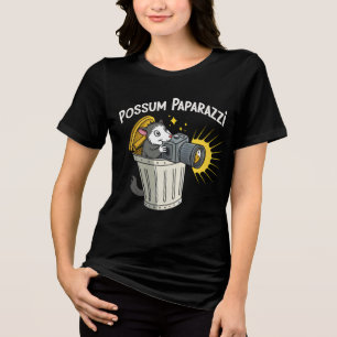 Camiseta Possum Paparazzi T-Shirt: Engraçada Teia Noite