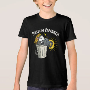 Camiseta Possum Paparazzi T-Shirt: Engraçada Teia Noite
