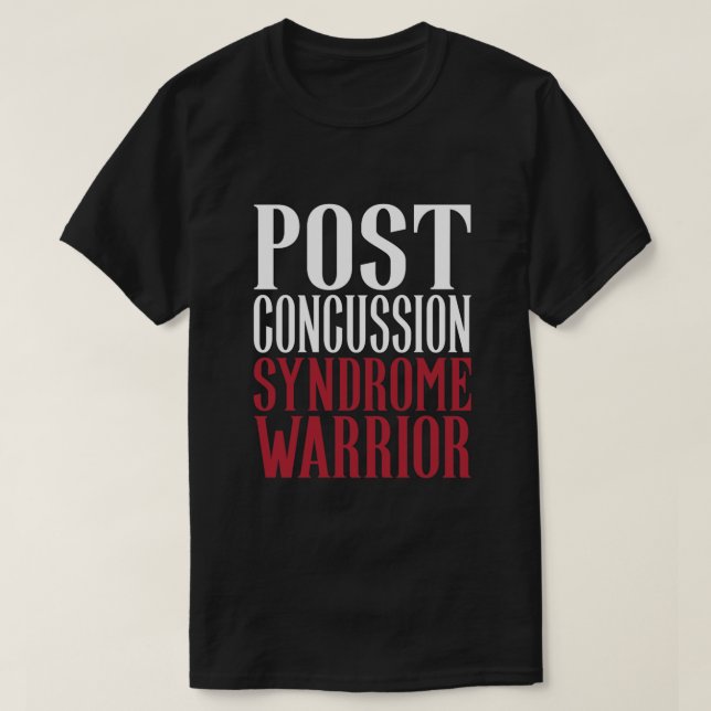 Camiseta Post Concussion Syndrome Warrior Brain Injury Awar (Frente do Design)