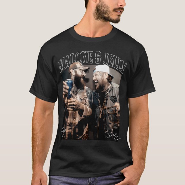 Camiseta Post Malone Jelly Roll  Country Rap (Frente)