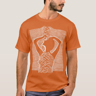 Camiseta posta punk mulher ondas design