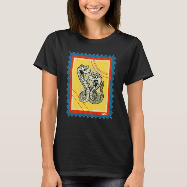 Camiseta Postage Stamp Snakes Rattlesnake Snake (Frente)