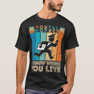 Camiseta Postal Worker Funny Carrier Mailman Posto Escritór