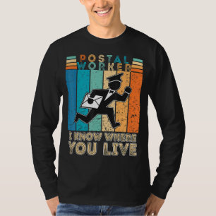 Camiseta Postal Worker Funny Carrier Mailman Posto Escritór