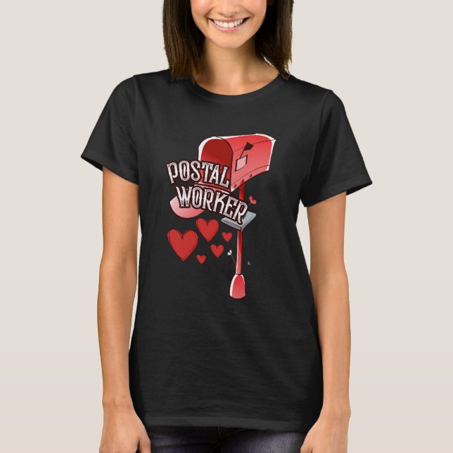 Camiseta Postal worker heart - love postal worker mail (Frente)