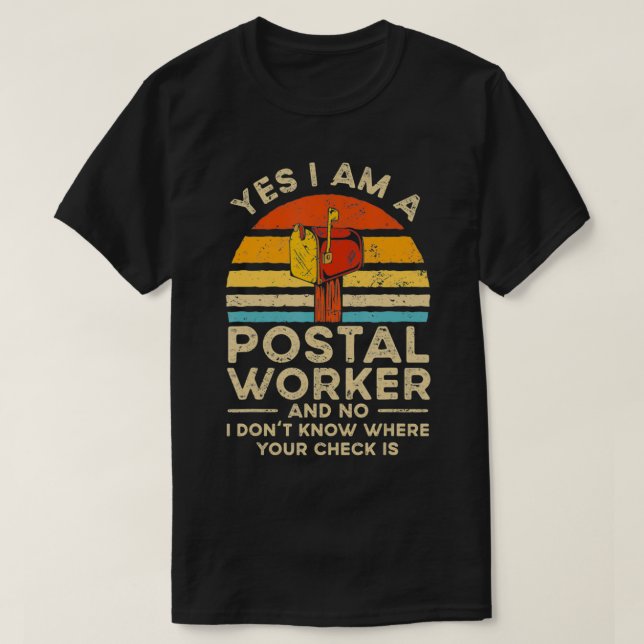Camiseta Postal Worker Mail Delivery Postman (Frente do Design)