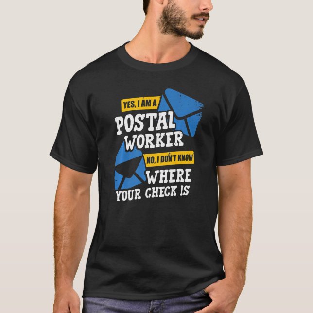Camiseta Postal Worker Mail Delivery Postman Premium (Frente)