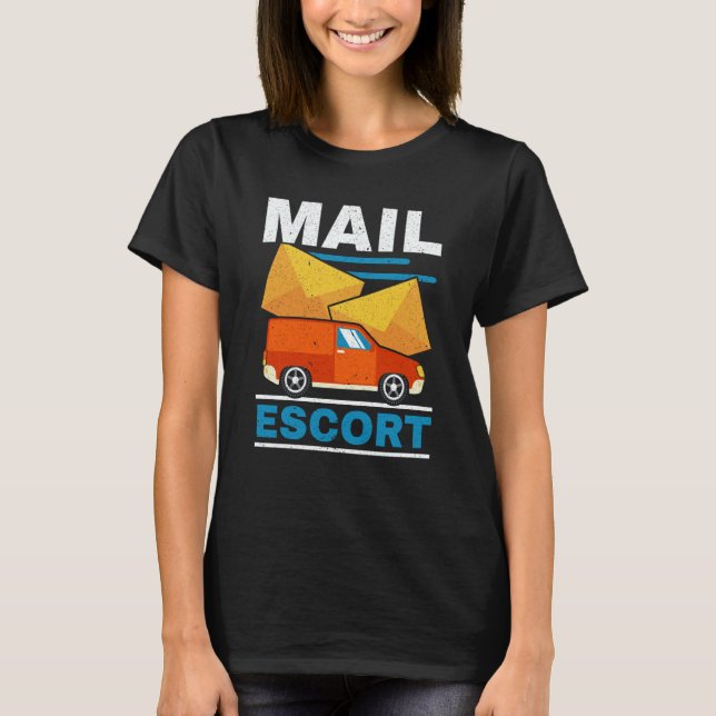 Camiseta Postal Worker Mailman Delivery Shipment Mail Escor (Frente)