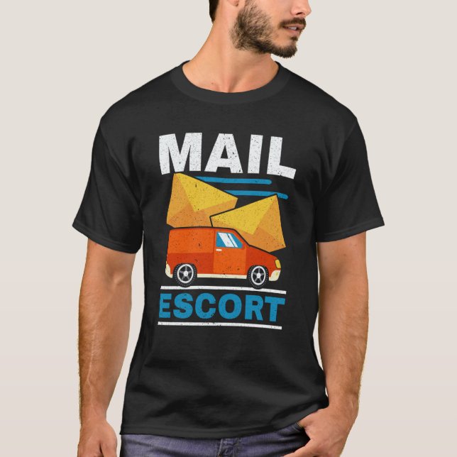 Camiseta Postal Worker Mailman Delivery Shipment Mail Escor (Frente)