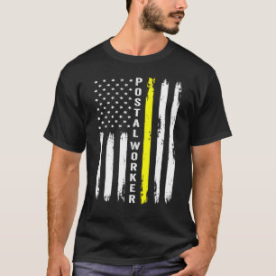 Camiseta Postal Worker Vintage Usa American Flag Us Postal