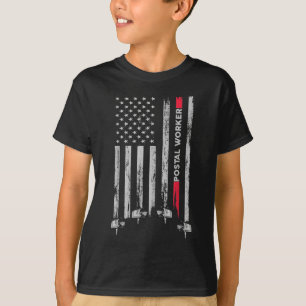 Camiseta Postal Worker Vintage USA American Flag US Postal