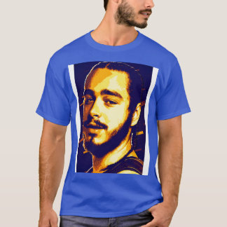 Camiseta postar retrato de malone 80s