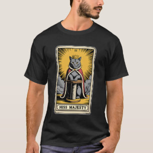 Camiseta Poste de arranhar gato místico cartão tarot de Sua