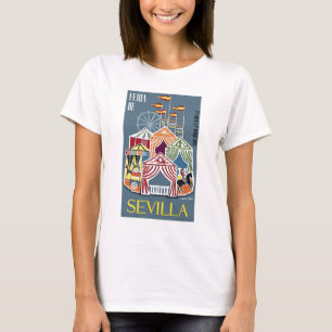 Camiseta Poster 1960 do festival de Sevilha da espanha