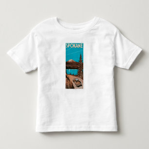 Camiseta Poster #2Spokane da propaganda de Spokane, WA