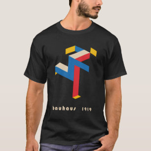 Camiseta Poster Bauhausart 1919 - 100 Anos Do Desi