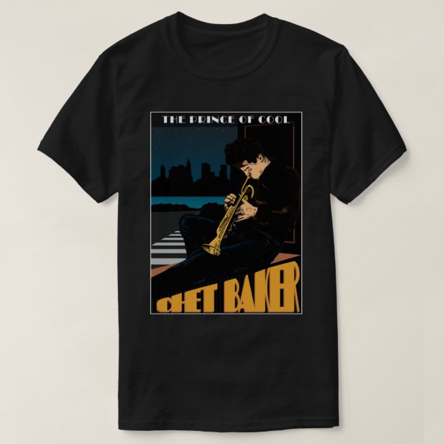 Camiseta Poster Chet Baker Jazz (Frente do Design)