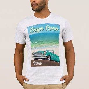 Camiseta Poster cubano das férias dos Cocos de Cayo