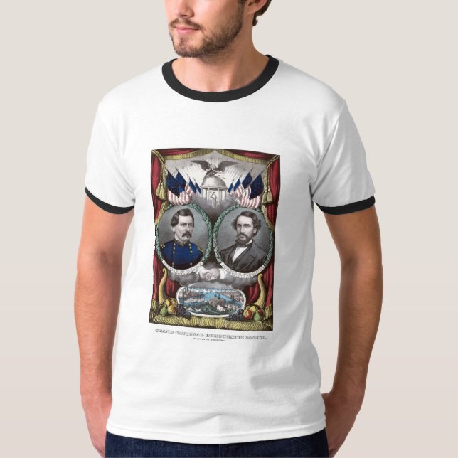 Camiseta Poster da campanha de McClellan e de Pendleton (Frente)